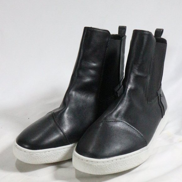 LFL by LUST FOR LIFE Black Vegan Leather Slip On Sneaker Boots Sz 10 - Picture 3 of 12